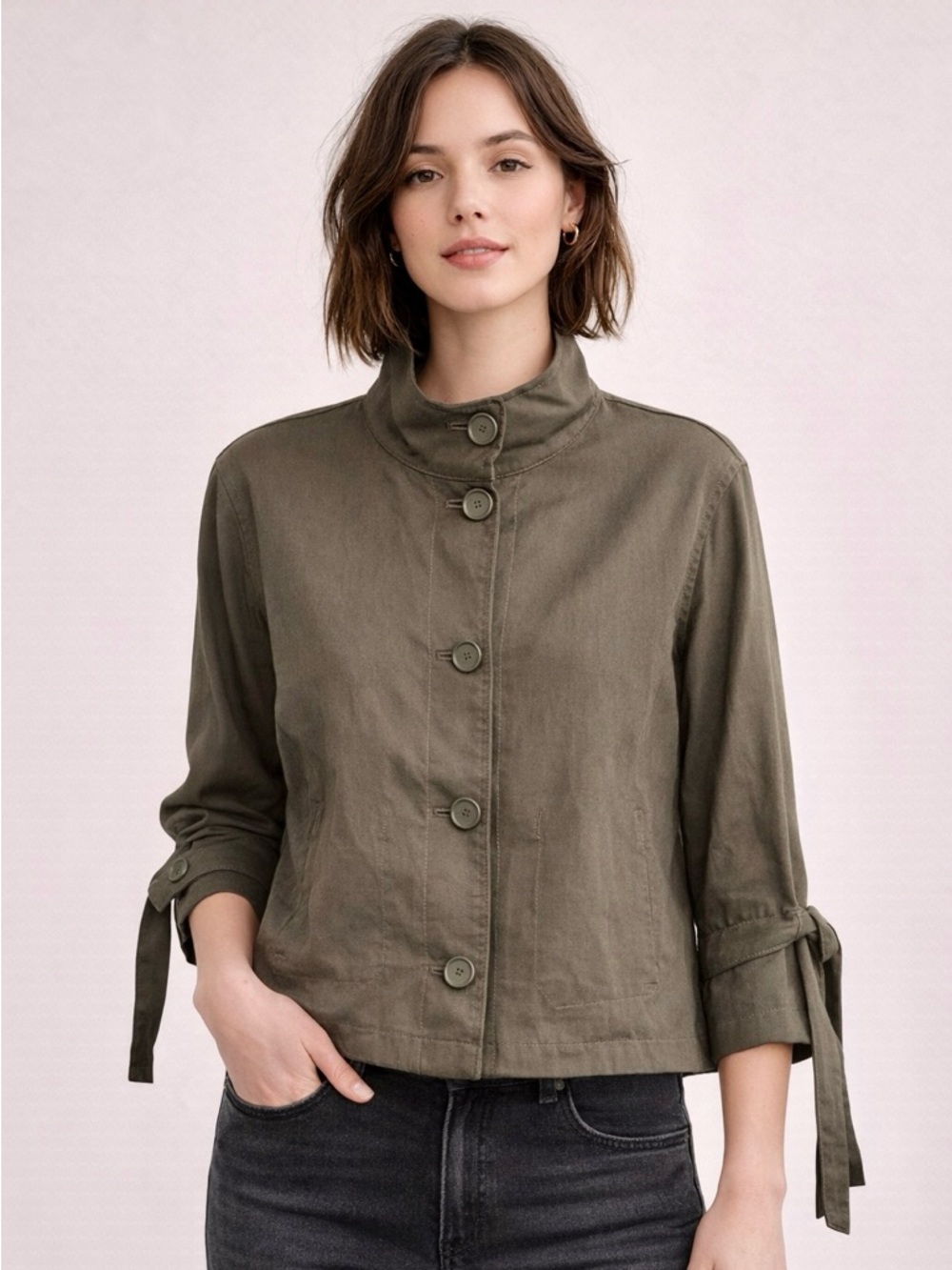 Club Monaco Olive Green Jacket Lightweight Size Medium M